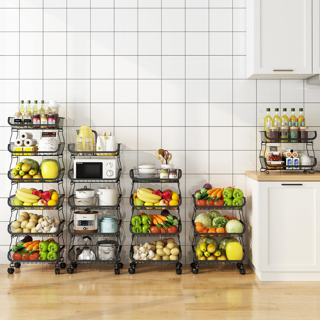 2/3/4/5/6 Layers Kitchen Organizer Storage Rack