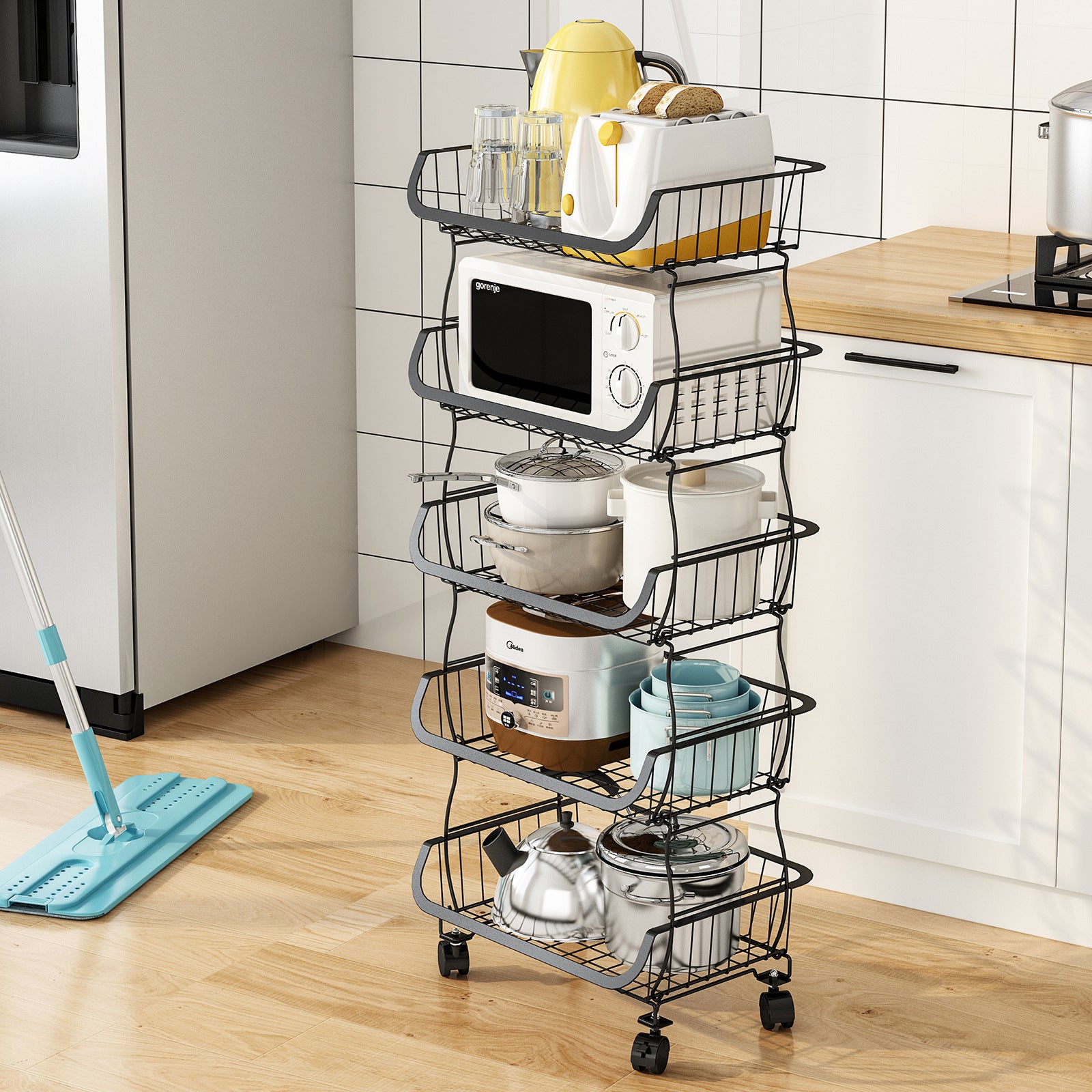 2/3/4/5/6 Layers Kitchen Organizer Storage Rack