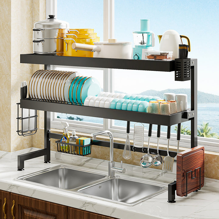 Double Layers Kitchen Sink Racks Dish Racks