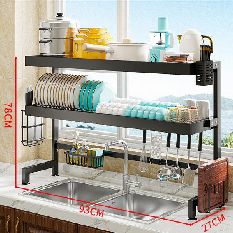 Double Layers Kitchen Sink Racks Dish Racks