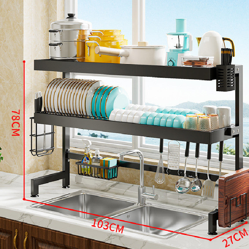 Double Layers Kitchen Sink Racks Dish Racks