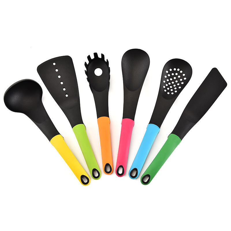 6Pcs Kitchenware Cooking Utensils Set Spatula Shovel Spoon with Stand Rack
