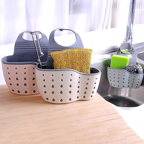 Sink Shelf Soap Sponge Drain Rack Hanging Bag Kitchen Accessorie Bathroom Holder