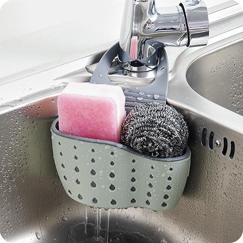 Sink Shelf Soap Sponge Drain Rack Hanging Bag Kitchen Accessorie Bathroom Holder